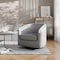 Flash Furniture Dean Club Style Commercial Barrel Accent Armchair Metal Base, Gray LeatherSoft Upholstery BS-AC22-064-GRYPU-GG - alternate 1